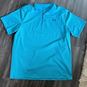 Men’s Under Armor Performance Polo, size XXLT, blue, new-good condition
